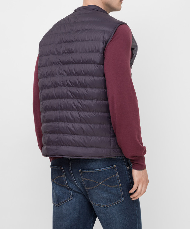 Brunello Cucinelli Фиолетовый пуховый жилет MR4051711 изображение 4
