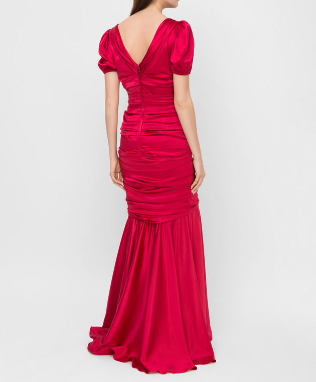 Dolce&Gabbana Red silk dress F62B2TFURAG image 4