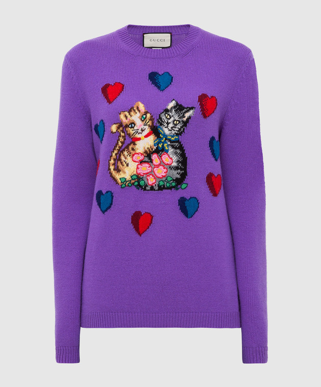 Gucci Фіолетовий светр з вовни 579955