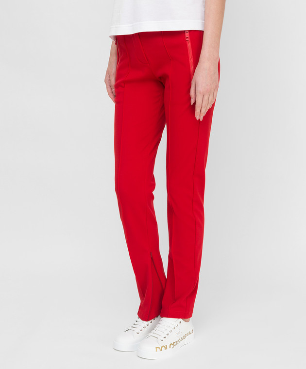 Dolce&Gabbana Червоні спортивні брюки з принтом логотипу FTB7KTGDO95 зображення 3