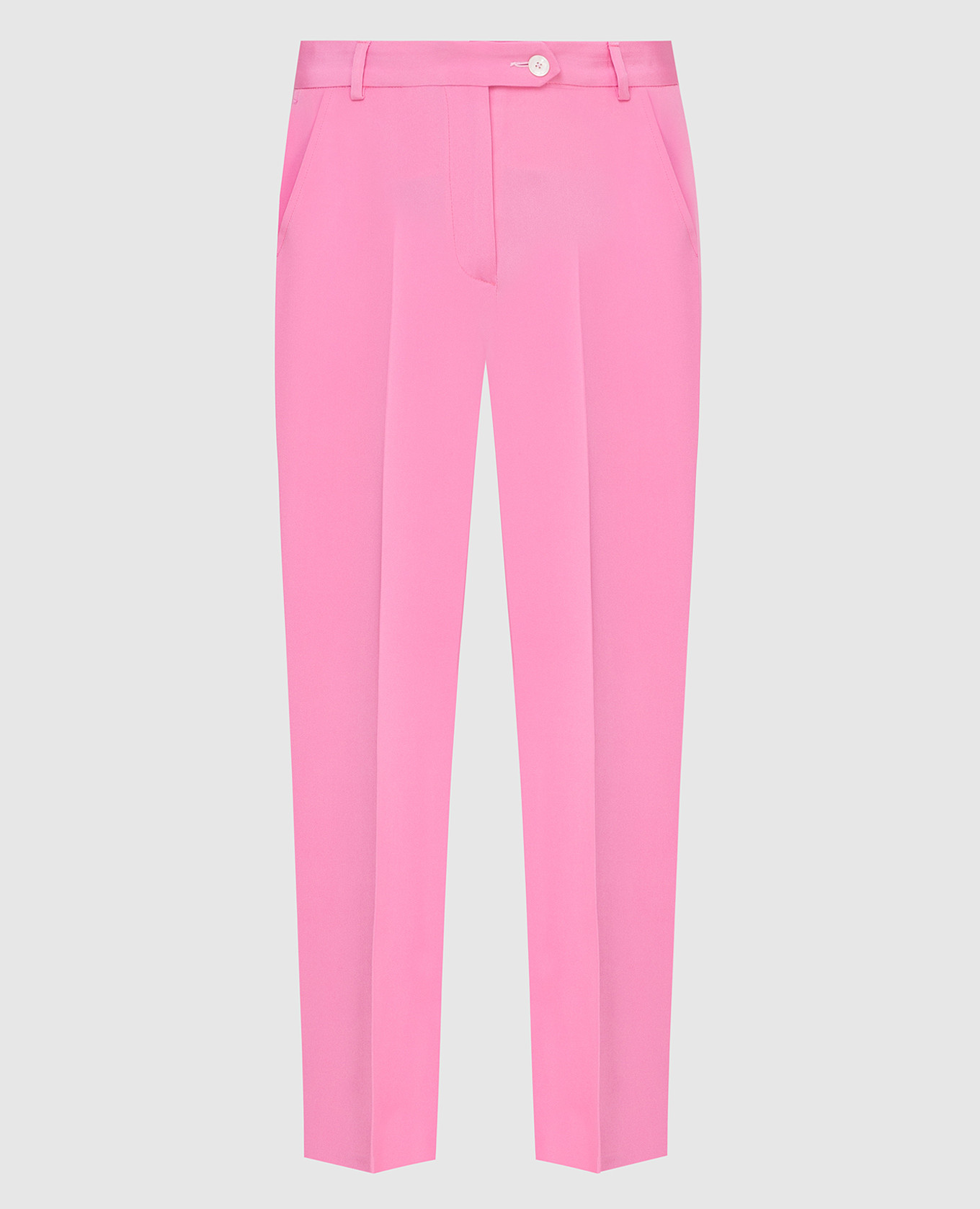 Розовые брюки из шелка