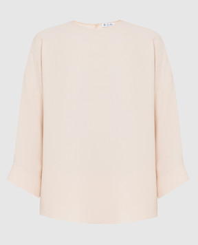Loro Piana Світло-бежева блуза з шовку FAL0555