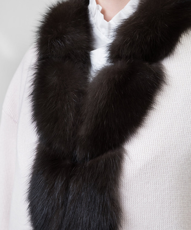 Real Furs House Светло-бежевое пальто CSR01 изображение 5