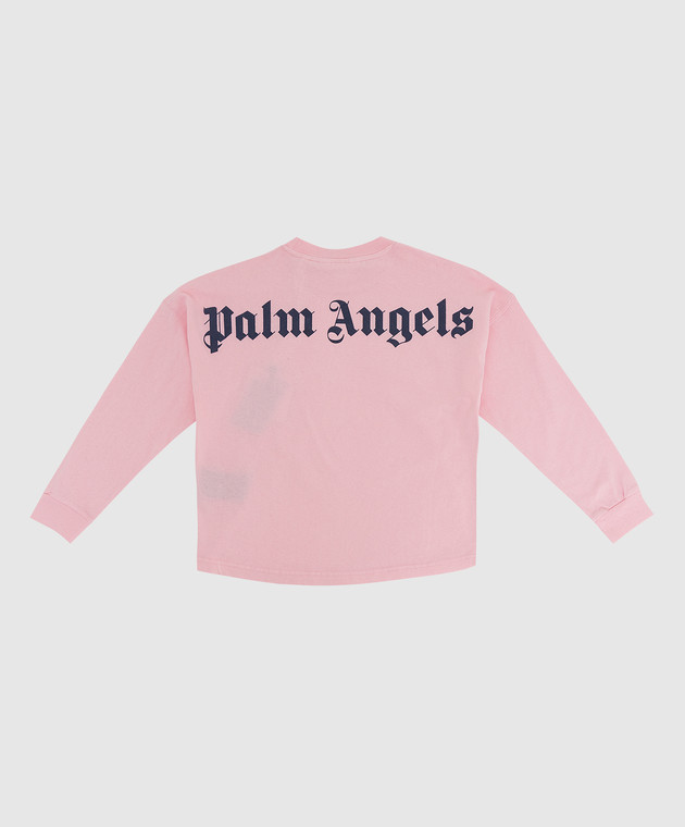 Palm Angels Детский розовый лонгслив с принтом логотипа PGAB001F21JER001 изображение 2