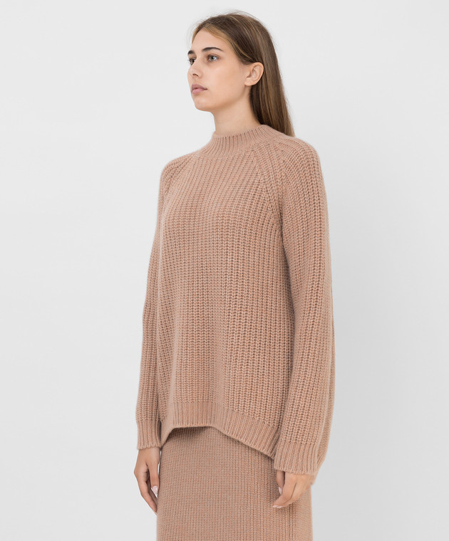 Loro Piana Бежевий светр з кашеміру зі шлейфом FAL6874 зображення 3