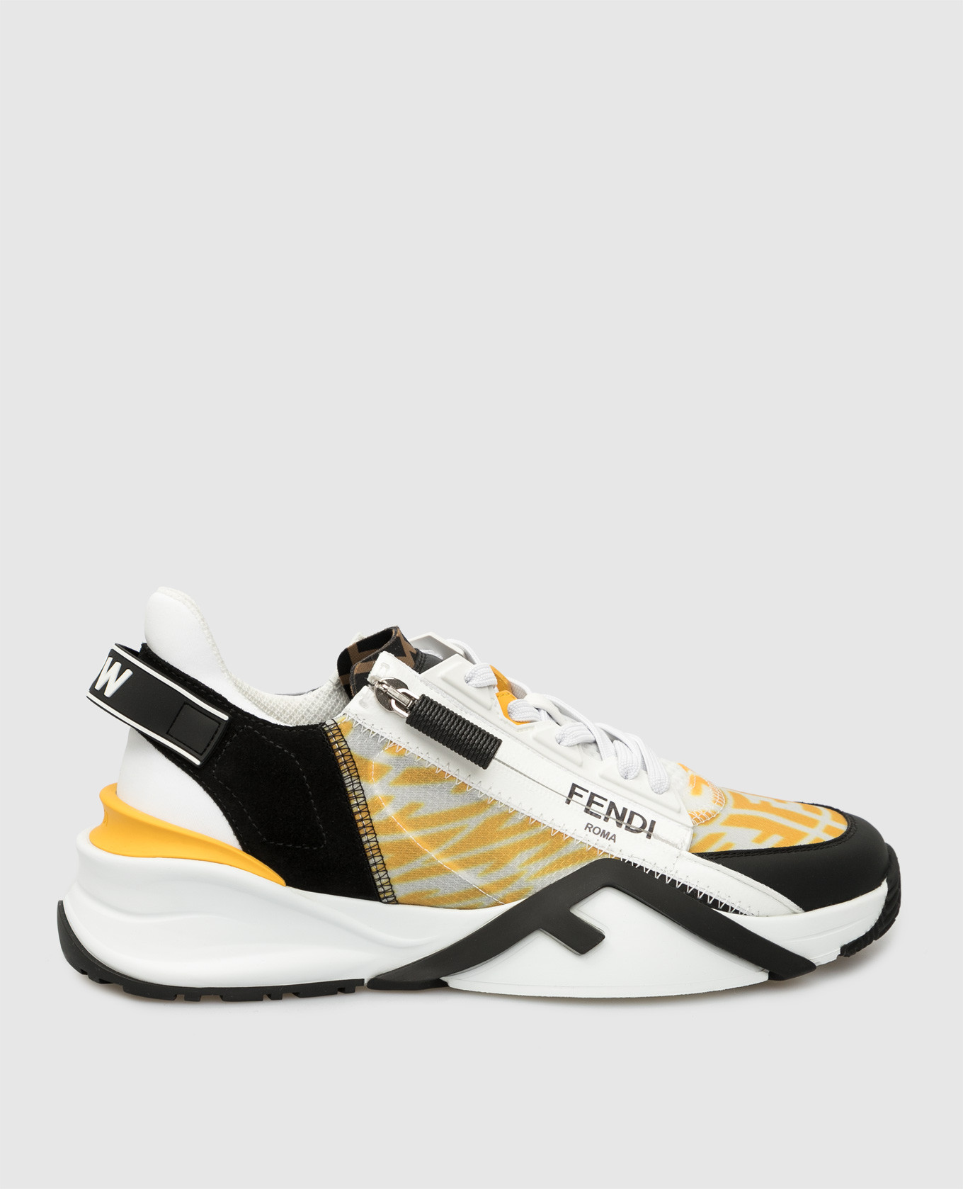 

Кроссовки с принтом FF Vertigo Fendi, Желтый, Кроссовки