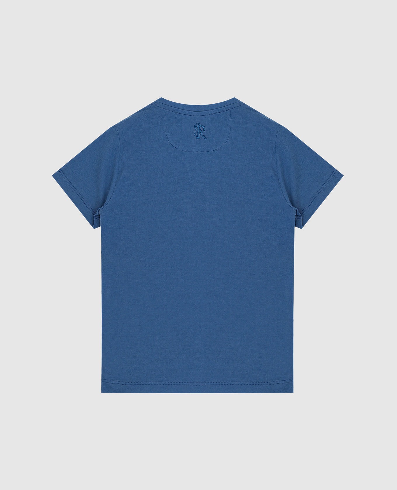 Stefano Ricci Детская синяя футболка с вышивкой YNH8200170803 изображение 2