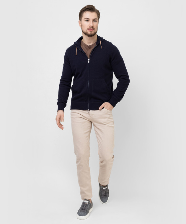 Brunello Cucinelli Темно-синий кардиган из кашемира M2223246 изображение 2