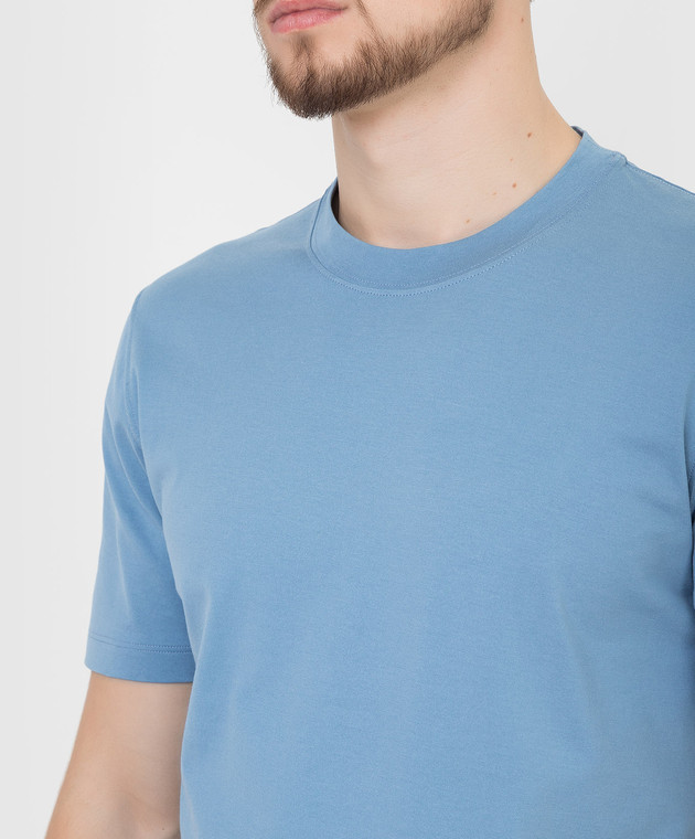 Brunello Cucinelli Светло-синяя футболка M0T611308 изображение 5