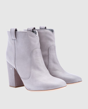 Laurence Dacade Серые кожаные ботильоны PETE