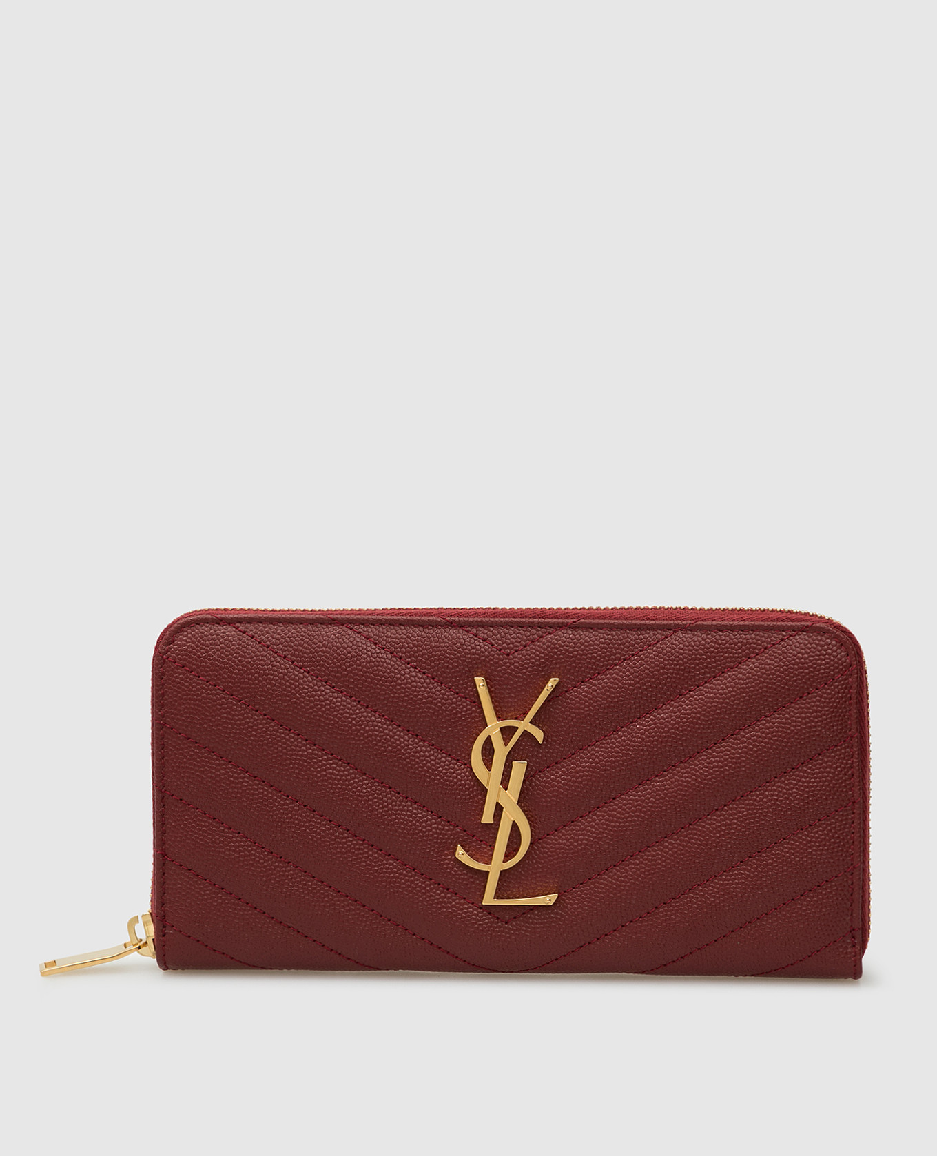 

Бордовый кожаный кошелек Saint Laurent, Кошельки