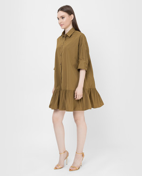 Red Valentino Оливкова сукня з воланами XR3VACW51FP