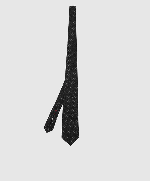 ISAIA Темно-сіра краватка з шовку і вовни CRV007CV52B зображення 3