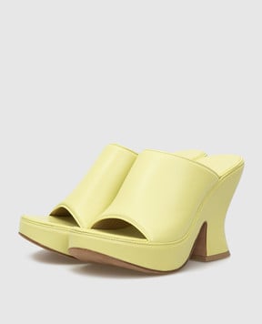 Bottega Veneta Желтые кожаные сабо 658979VBSD0