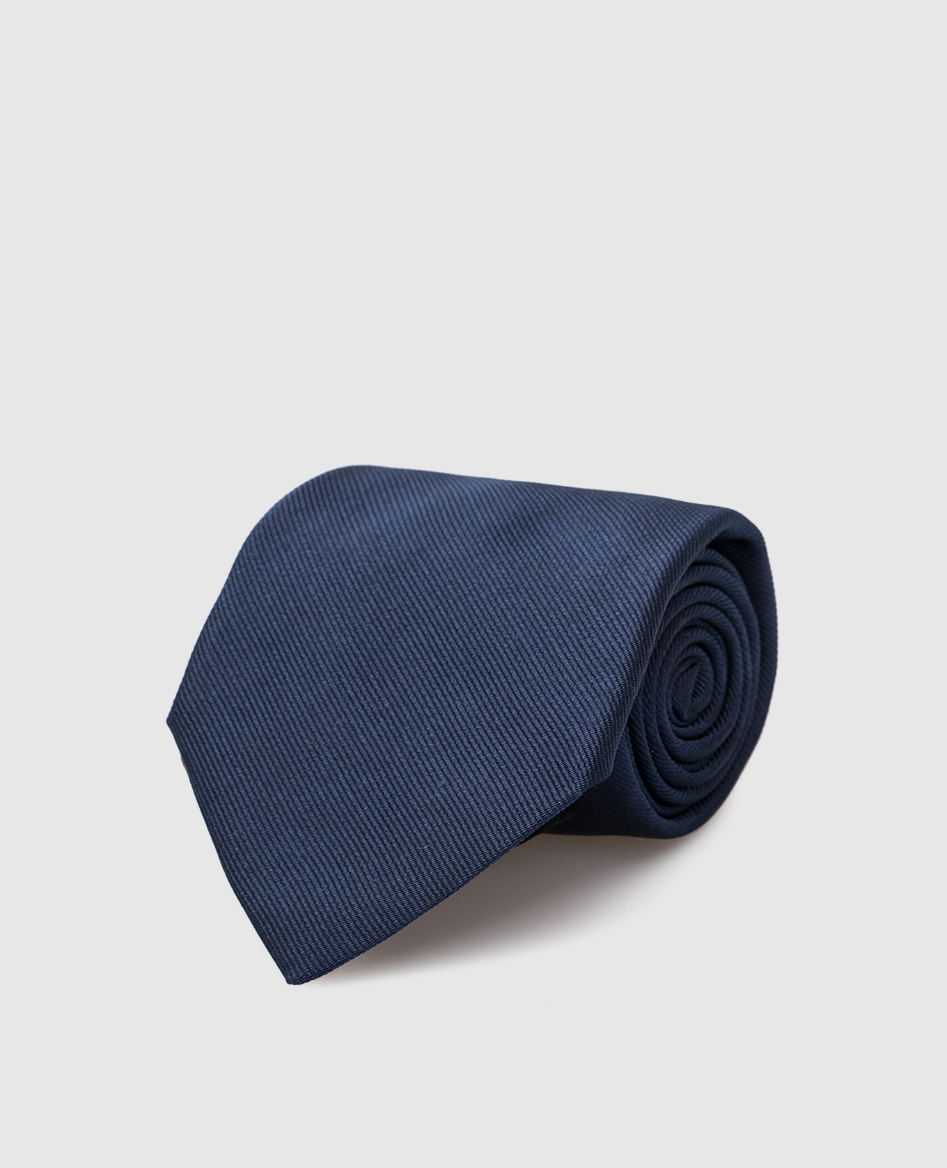 Темно-синий шелковый галстук с вышивкой