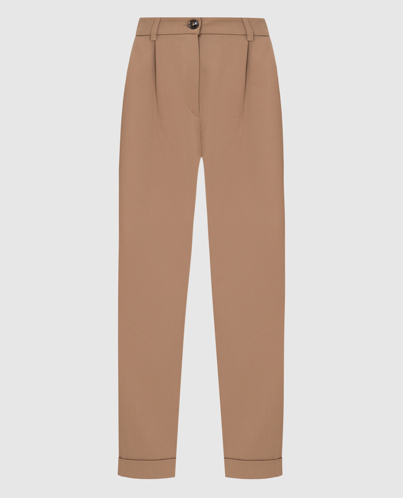 

Бежевые брюки Max & Co, Бежевый, Повседневные брюки casual