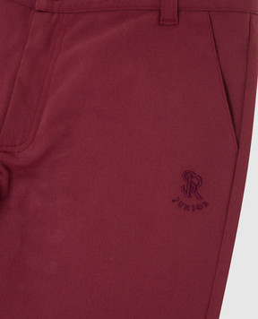 Stefano Ricci Дитячі бордові джоггери YAT6400050RS0001