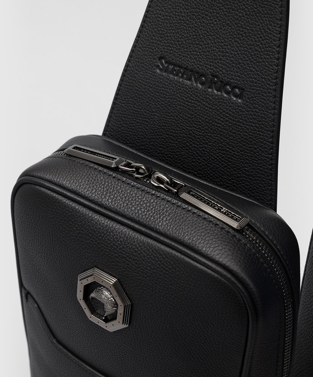 Stefano Ricci Кожаная сумка-слинг с эмблемой ND182UMR изображение 5