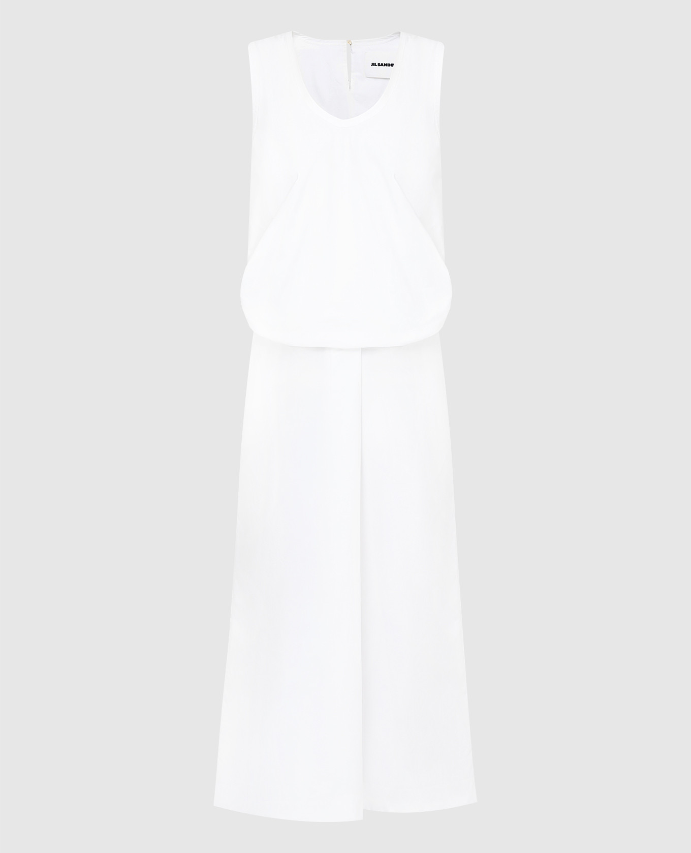 Біла сукня з напуском
