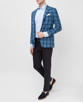 Kiton Синий блейзер из кашемира UG81K06T07
