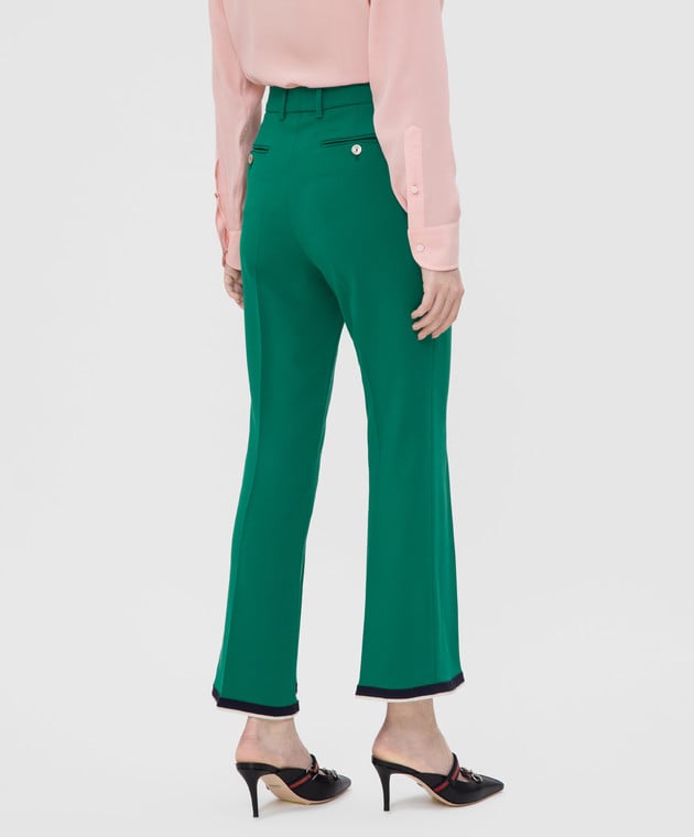 Gucci Зеленые брюки	 558057 изображение 4
