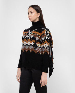 Ermanno Scervino Светр з вовни та кашеміру з візерунком та бахромою D395M712RKLN