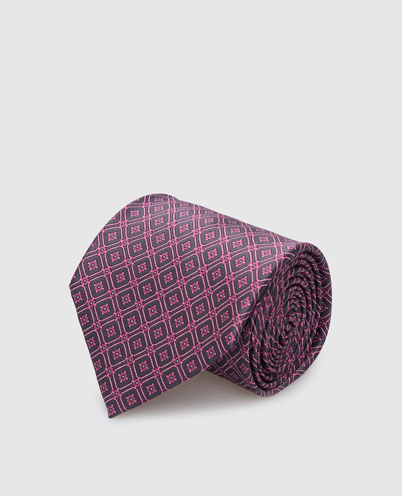 Розовый шелковый галстук в узор паттерн