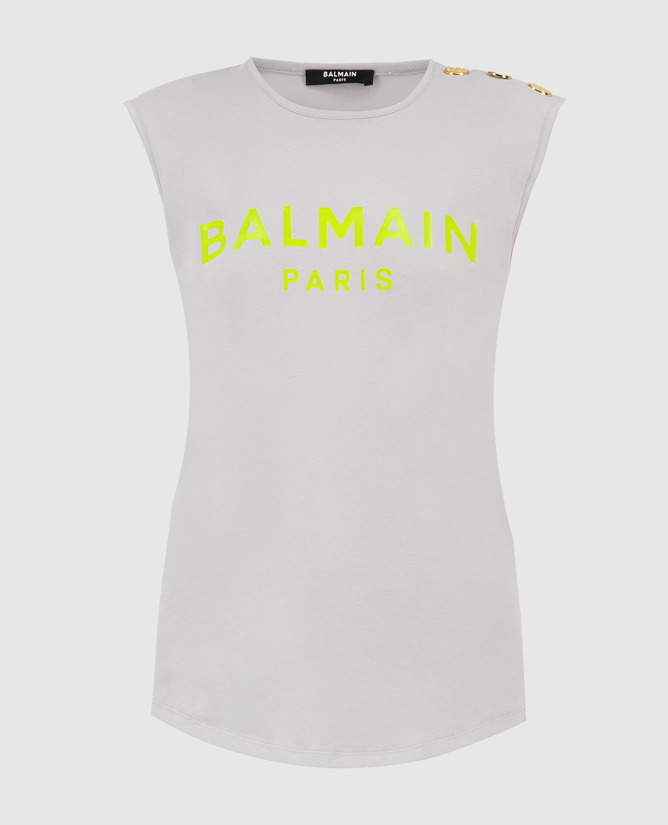 

Топ с принтом логотипа Balmain, Серый, Топы