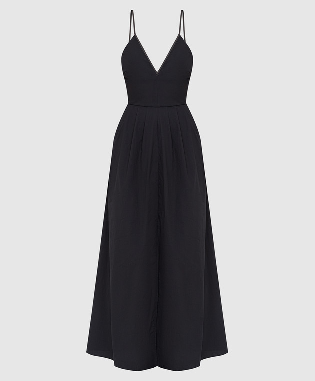 Brunello Cucinelli Черное платье с вырезом M0H93A4925