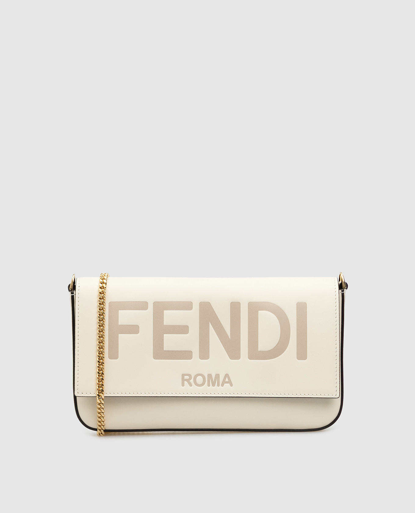 

Кожаная сумка "Wallet on Chain" Fendi, Светло-бежевый, Сумки