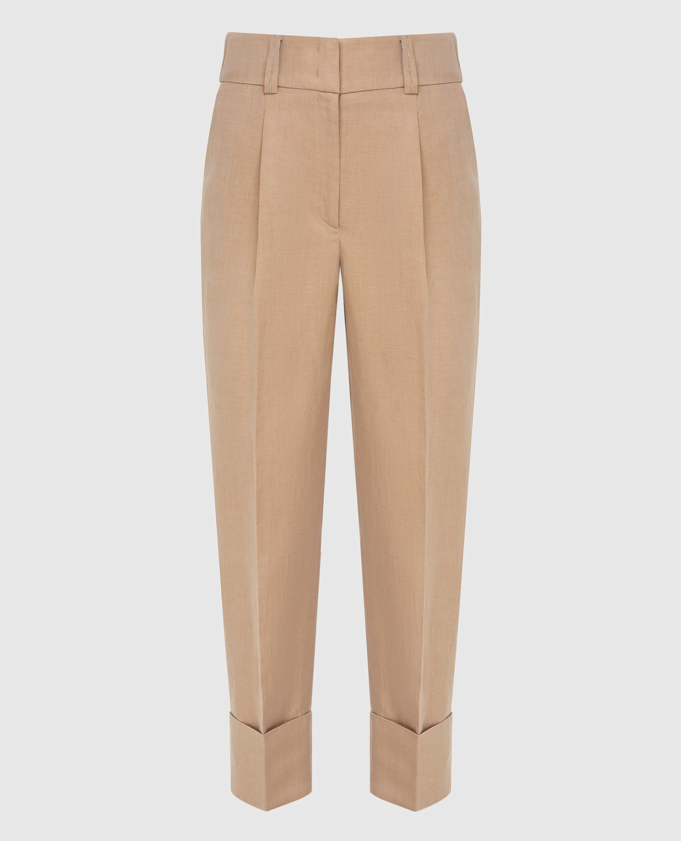 

Бежевые брюки Peserico, Бежевый, Укороченные брюки