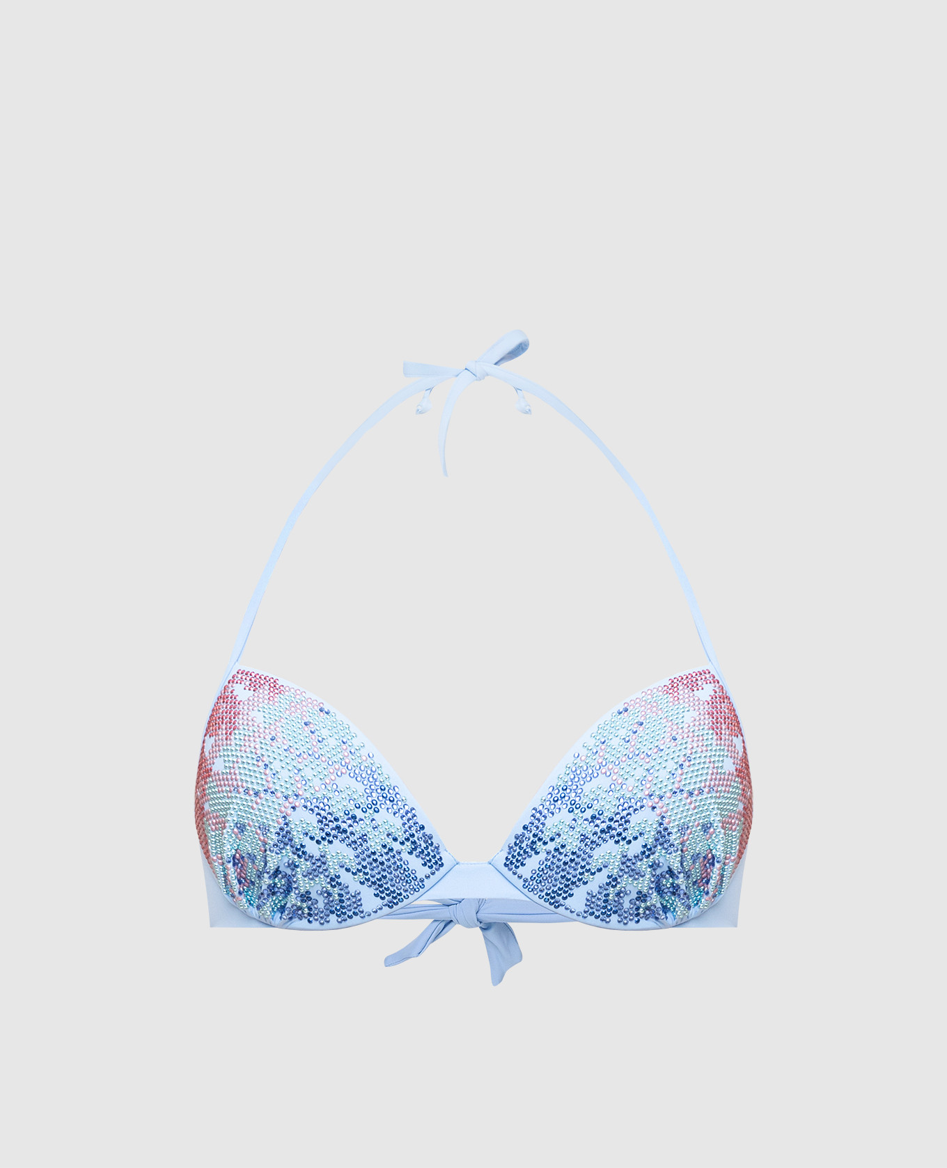 

Лиф от купальника с кристаллами Twin Set, Голубой, Лиф от купальника