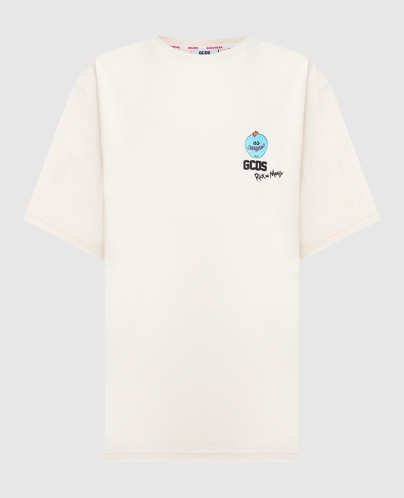 

Футболка с вышивкой Mr. Meeseeks GCDS, Светло-бежевый, Футболки