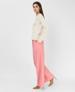 Lanvin Розовые брюки из шерсти и мохера RWTR00594794