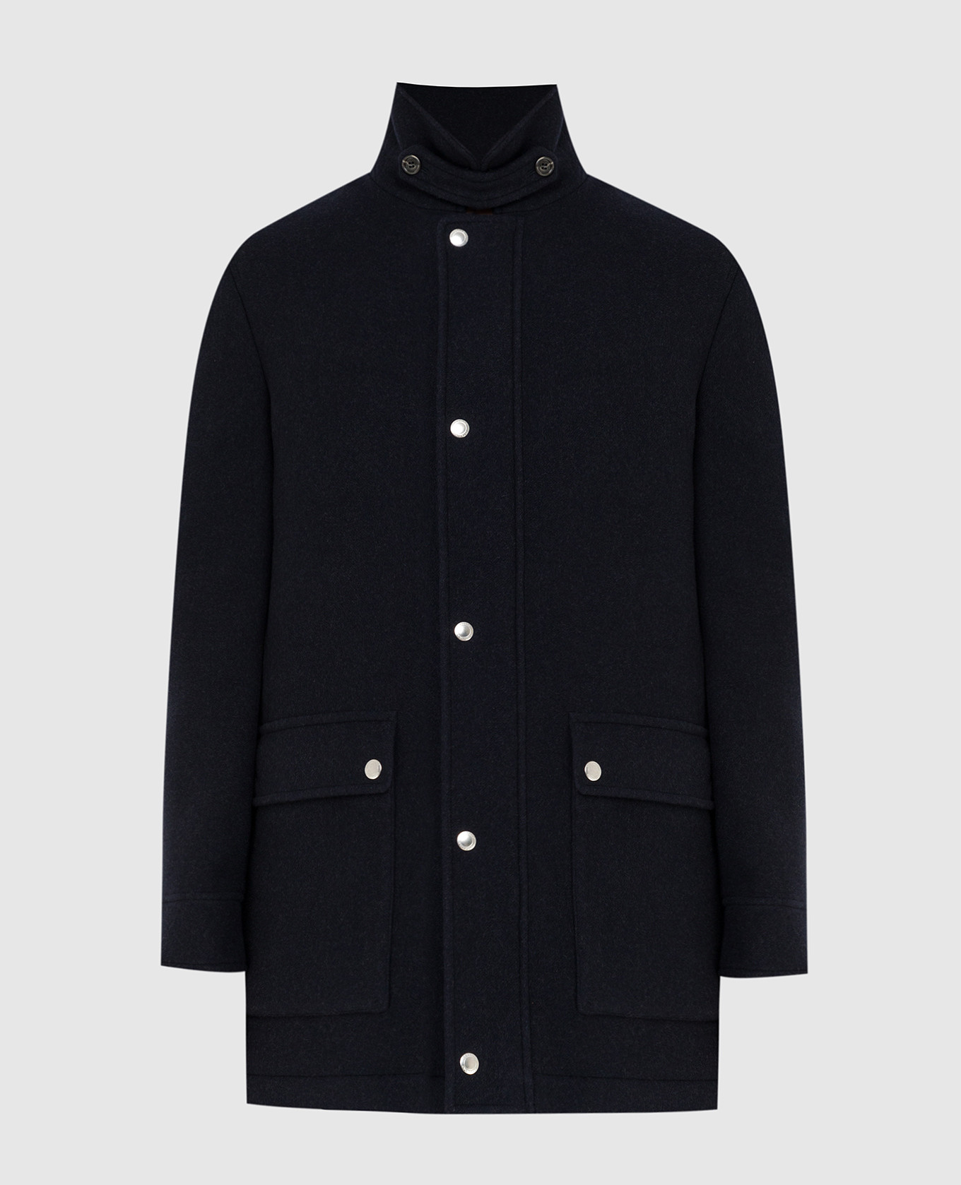Brunello Cucinelli - Navy wool coat MQ4216445 - buy with European ...