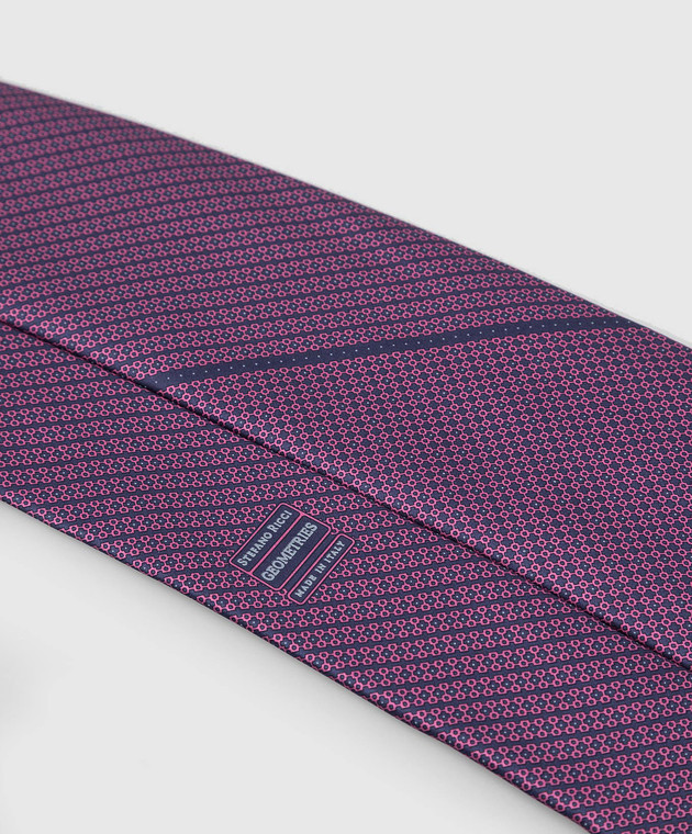 Stefano Ricci Рожевий краватку в візерунок патерн CXDD41076 зображення 4