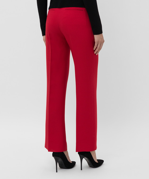 Valentino Червоні штани з вовни і шовку SB3RB3D01CF зображення 4