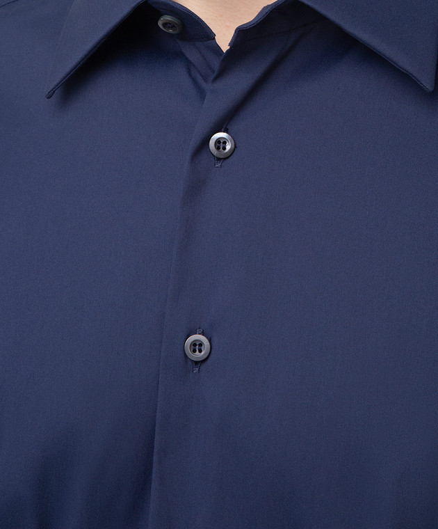 Prada Темно-синяя рубашка UCM473F62 изображение 5