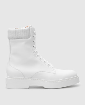 Santoni Белые кожаные ботинки WTHW59569BIANUDY
