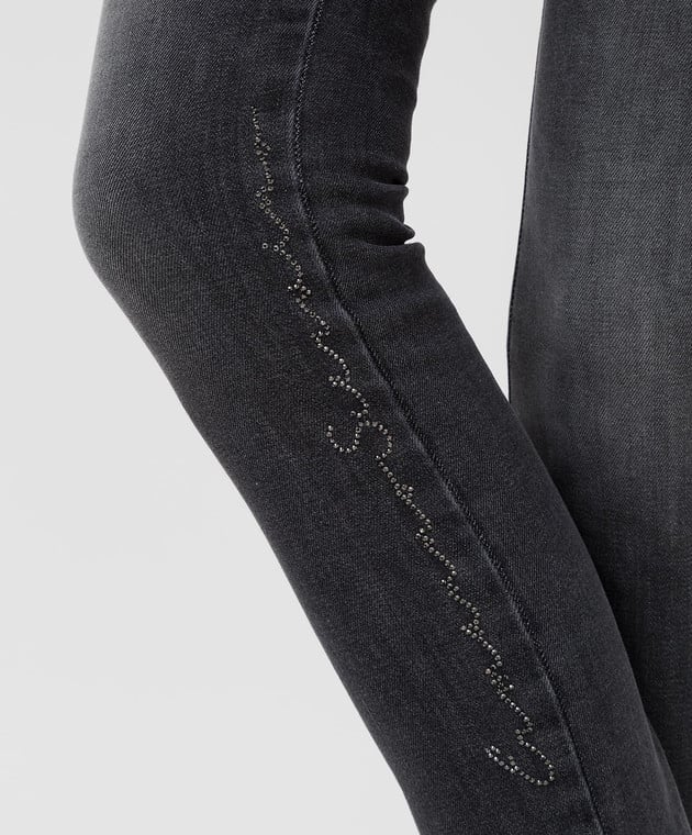 Ermanno Scervino Сірі джинси з кристалами D357P300HBX зображення 5