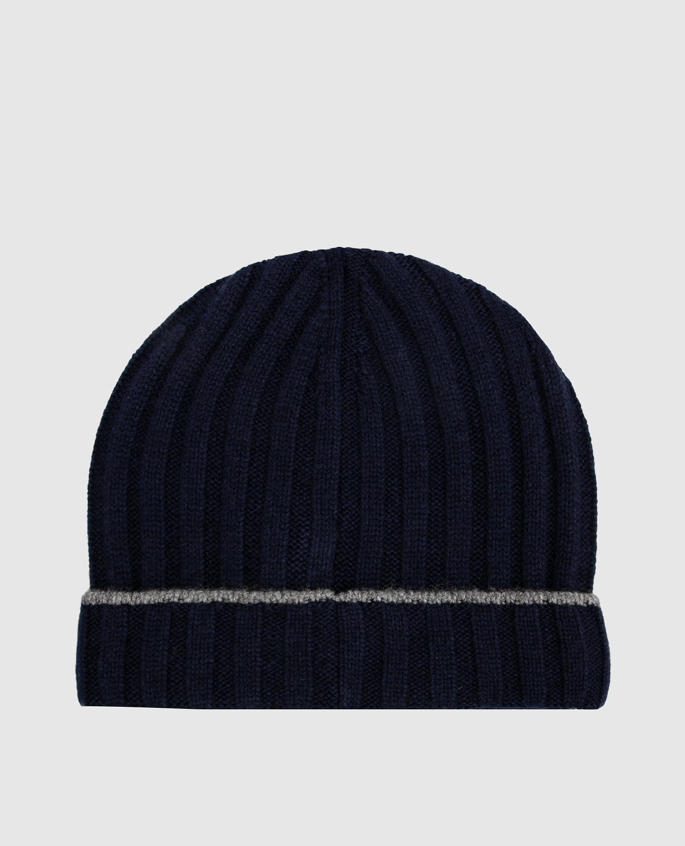 Темно-синяя шапка из кашемира