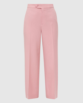 Gucci Розовые брюки из шерсти 557774