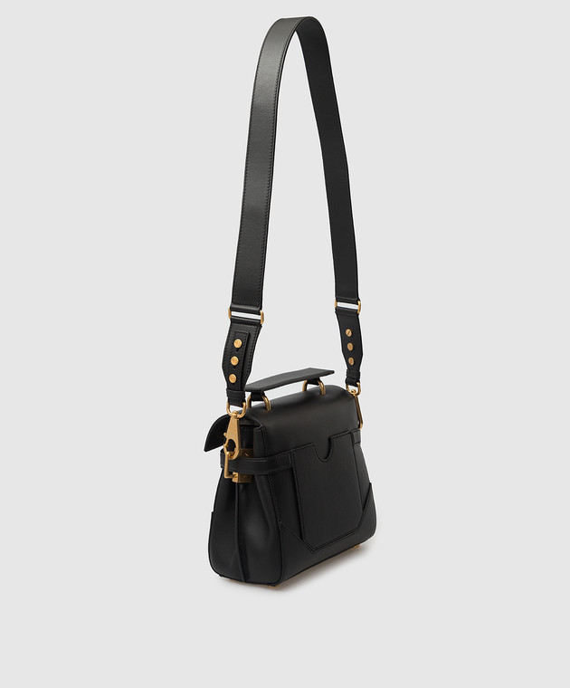 Balmain Черная кожаная сумка B-Buzz 23 WN0DB526LVPT изображение 3