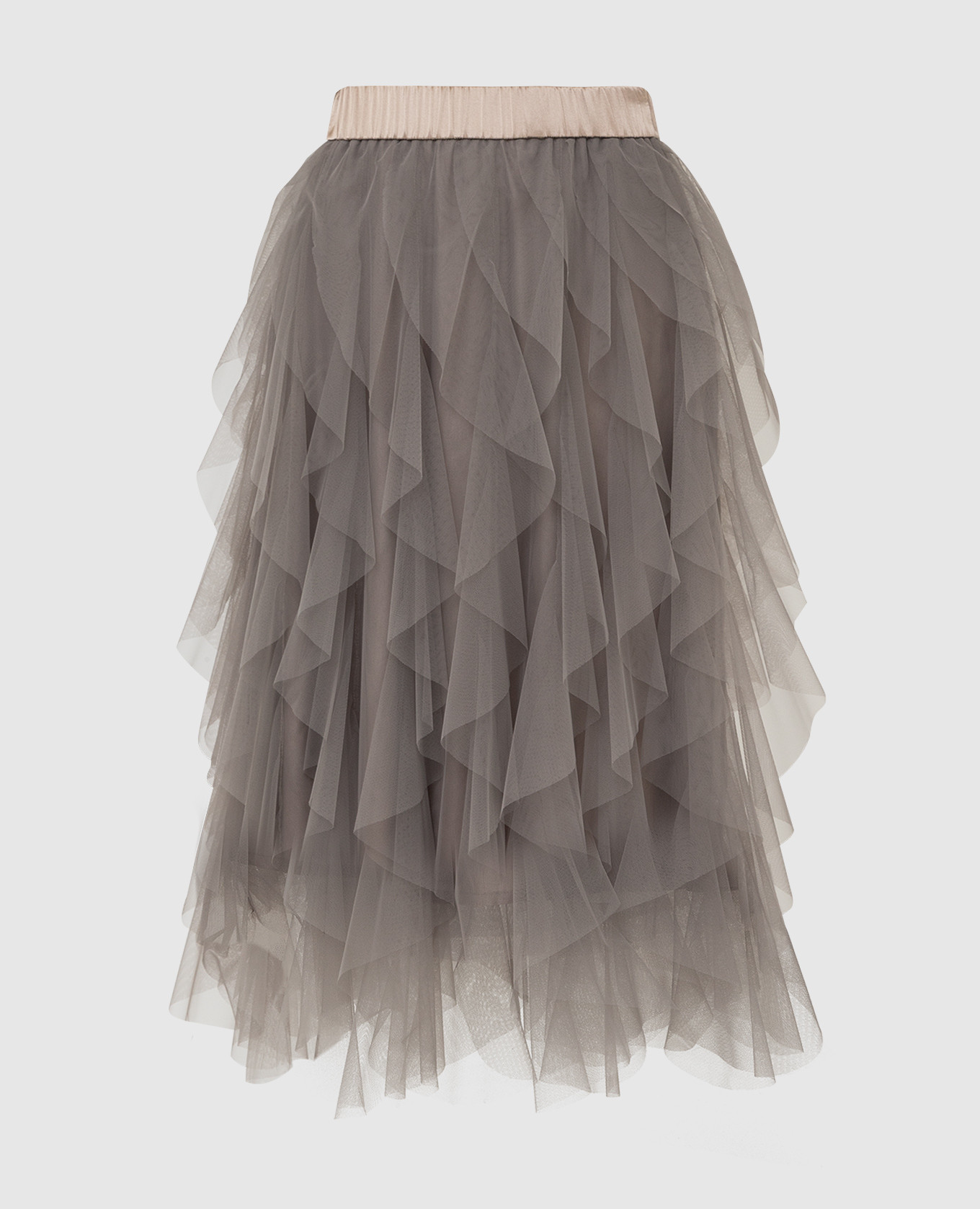 

Темно-бежевая юбка Peserico, Бежевый, Юбки Миди