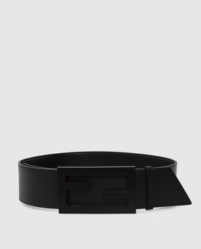 Fendi Черный кожаный ремень с монограммой логотипа 8C0616AAIW