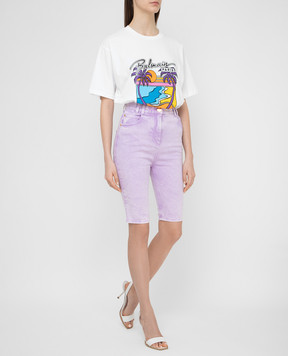 Balmain Фіолетові шорти VF15425D090