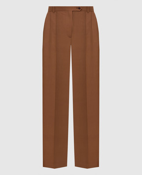 The Row Світло-коричневі шовкові брюки 5636W2055