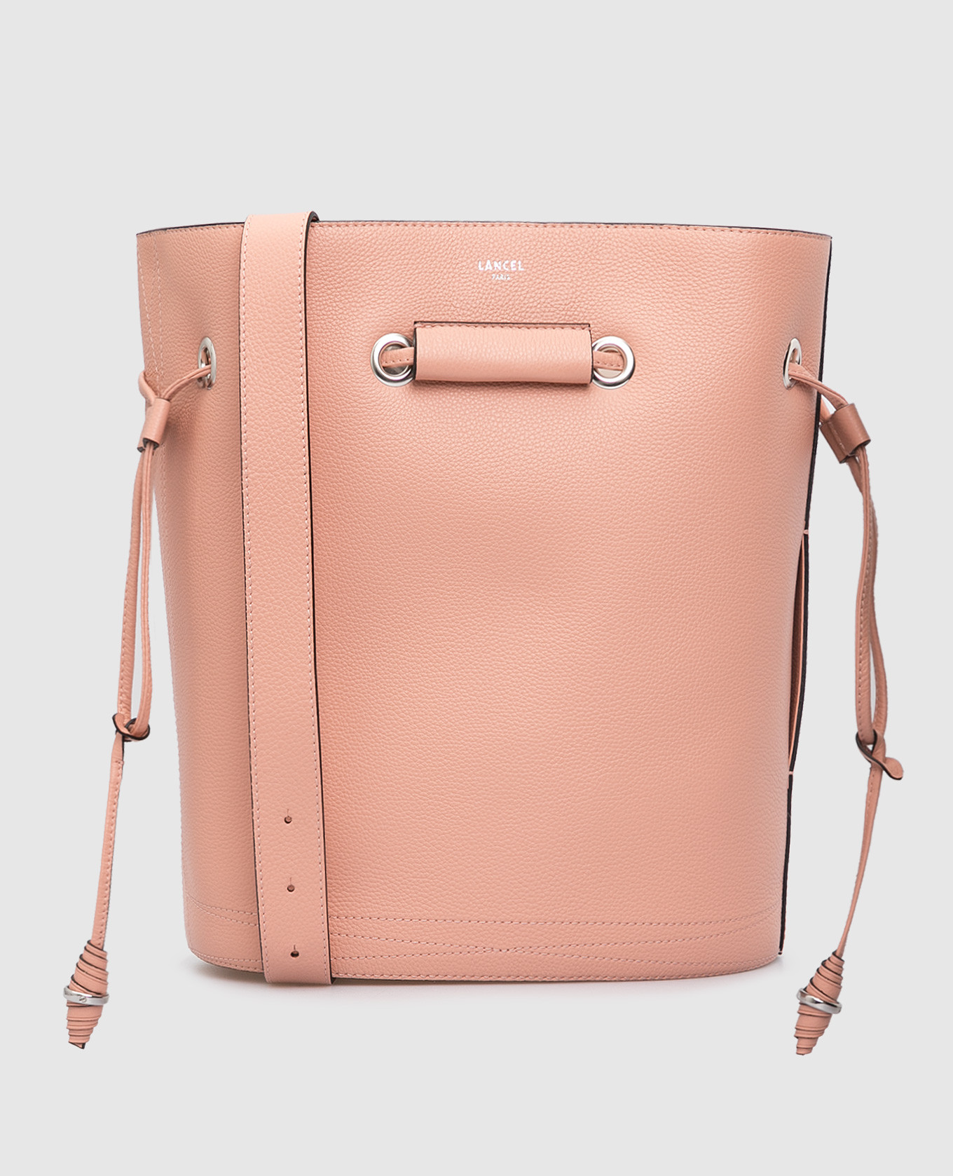 

Розовая кожаная сумка "Huit " Lancel, Розовый, Сумки