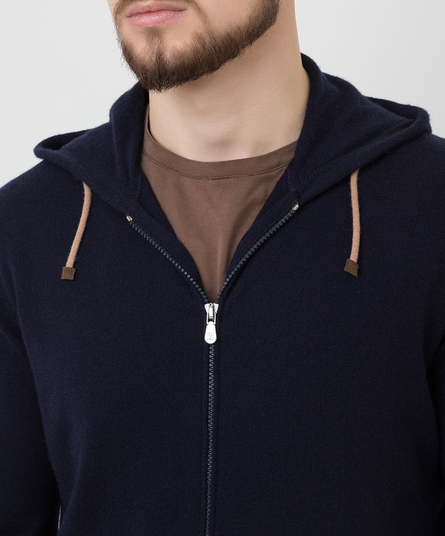 Brunello Cucinelli Темно-синий кардиган из кашемира M2223246 изображение 5