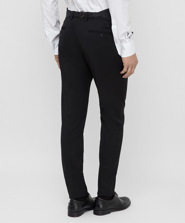 Dolce&Gabbana Черные брюки из шерсти GY6IETFUBFA изображение 4